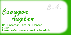 csongor angler business card